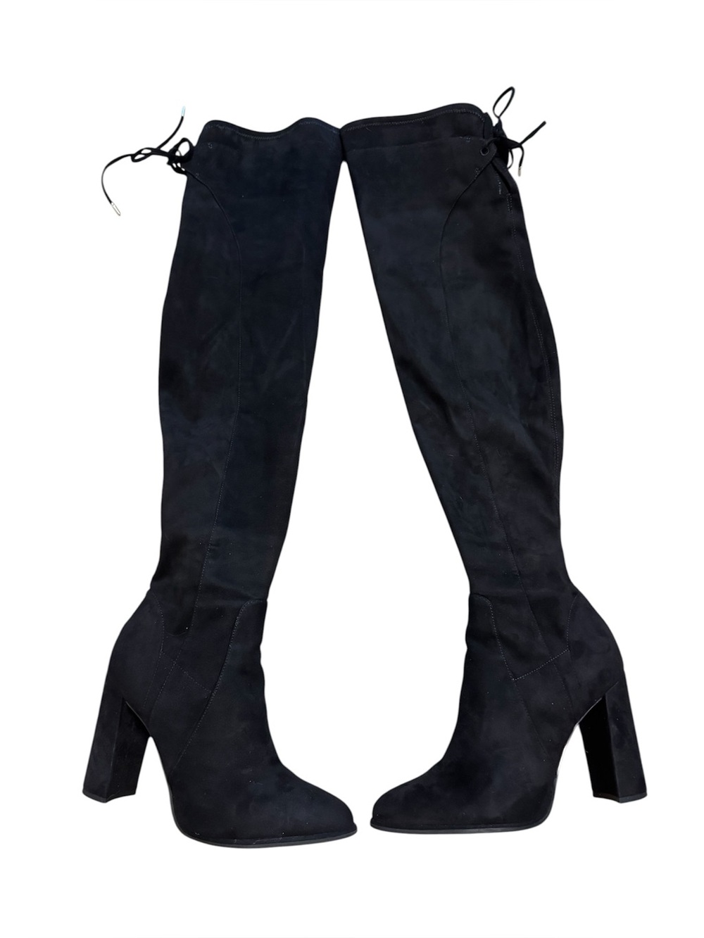 Marc Fisher Neela Black Suede Over The Knee Block Heel Boots Size 7.5